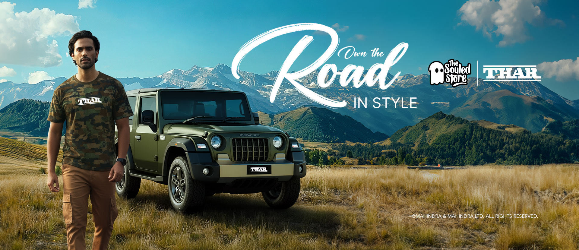 Thar 3-Door Off-Road Action Profile
